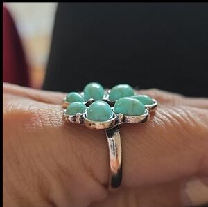Turquoise Cluster Ring 9